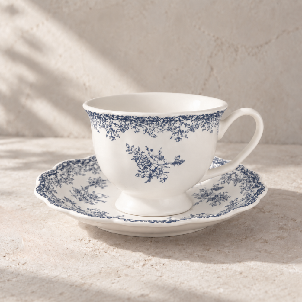 Porcelain Cup & Saucer | French Blue